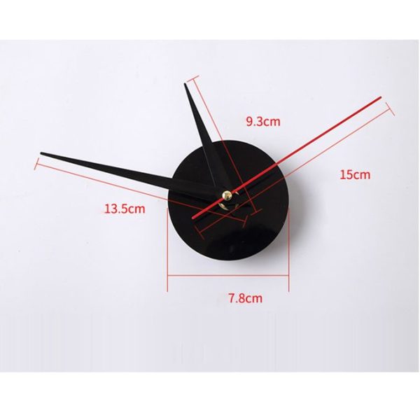DIY Wall Clocks 3D Mirror Stickers Large Wall Clock -Black - Image 2